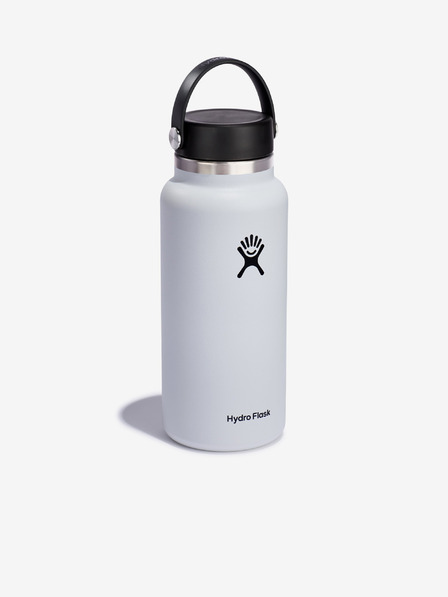 Hydro Flask Бяла неръждаема термо бутилка Hydro Flask Wide Mouth Flex Cap (946 мл)