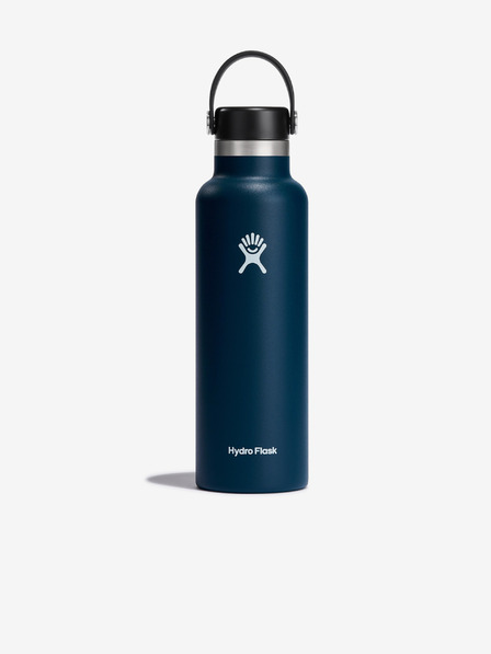 Hydro Flask Тъмносиня неръждаема термо бутилка Hydro Flask Standard Mouth Flex Cap (621 мл)