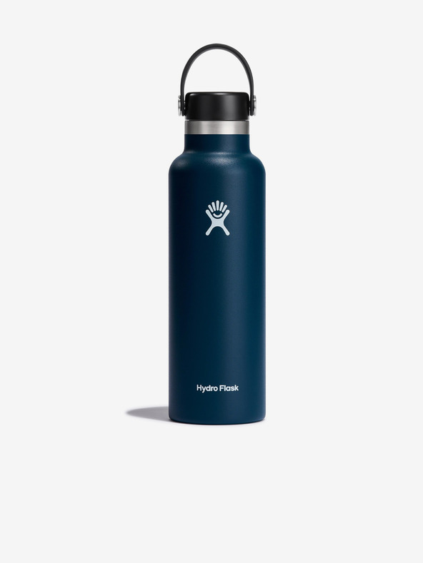 Hydro Flask Тъмносиня неръждаема термо бутилка Hydro Flask Standard Mouth Flex Cap (621 мл)