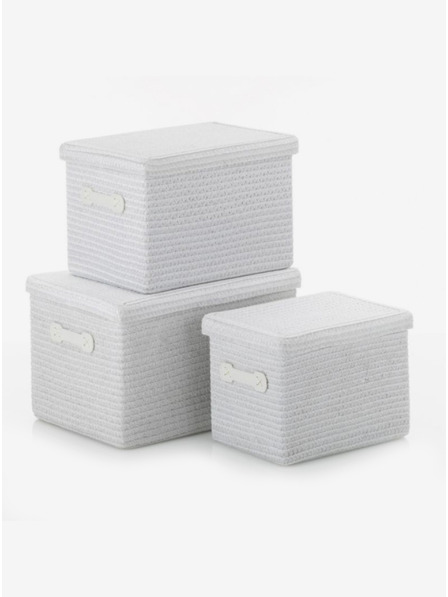 Kela Комплект кошове RIMOSSA 3 броя бял KELA