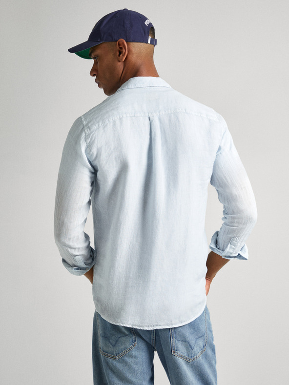 Pepe Jeans Светлосиня мъжка риза с къс ръкав Pepe Jeans