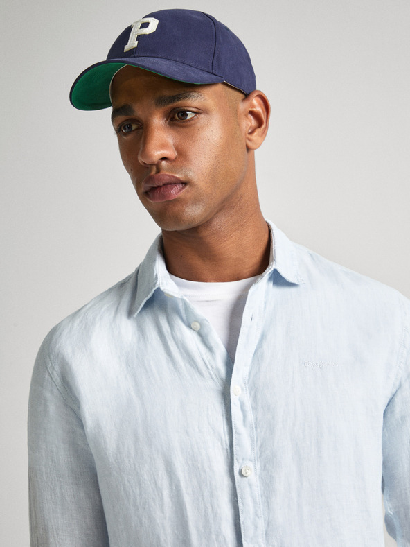 Pepe Jeans Светлосиня мъжка риза с къс ръкав Pepe Jeans