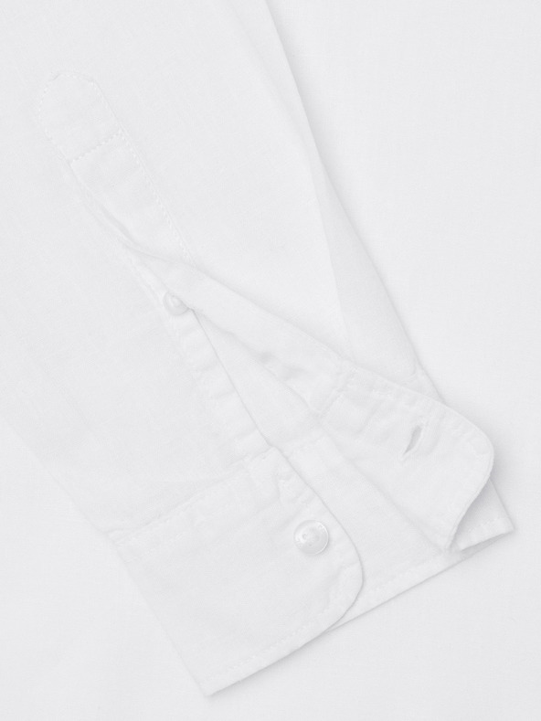 Pepe Jeans Бяла мъжка ленена риза Pepe Jeans