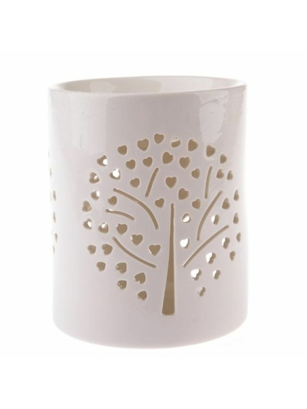 Casa de Engel Порцеланова арома лампа с дърво, бяла, 1/27