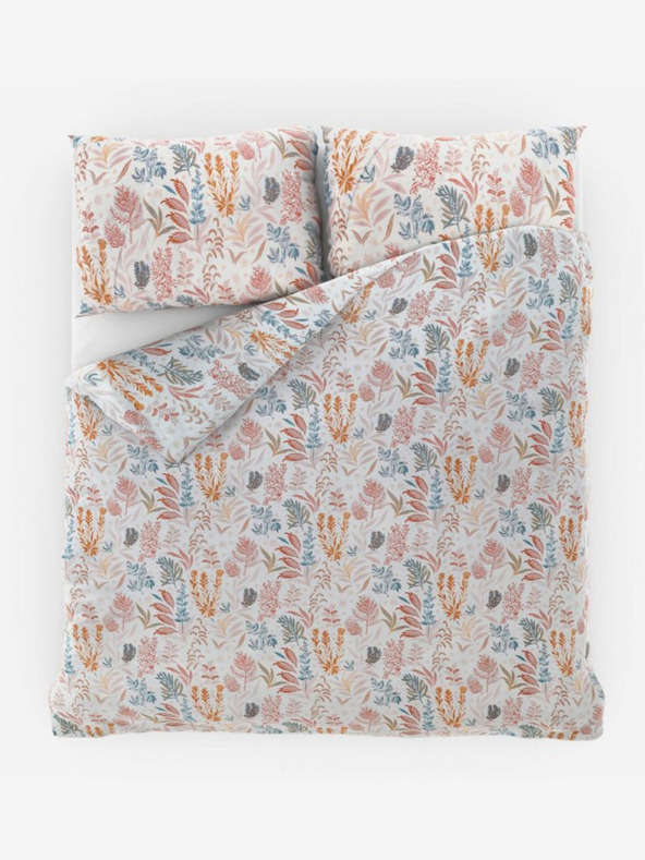 Kvalitex Сатенено френско спално бельо Luxury Collection 1+2, 240x200, 70x90cm Coral garden Kvalitex