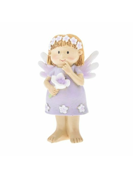 Casa de Engel Полирезинова фея с бяло цвете, 12/144