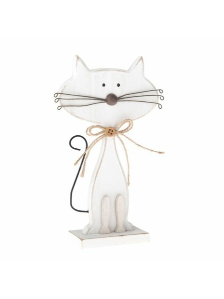 Casa de Engel Дървена котка - бяла, 6/108