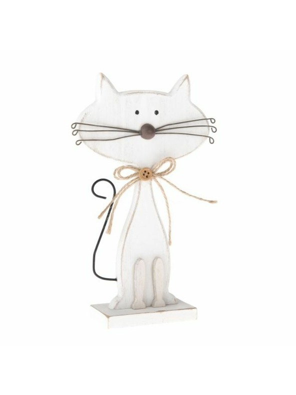Casa de Engel Дървена котка - бяла, 6/108