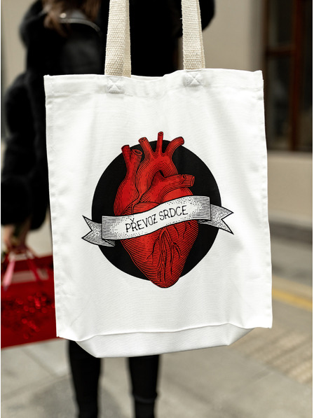 ZOOT.Original Бяла платнена чанта ZOOT Original Carrying Heart