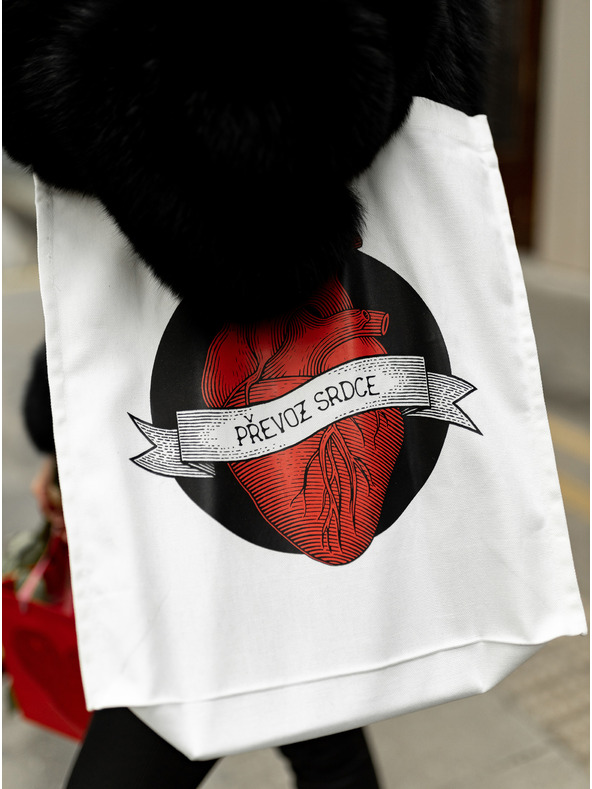 ZOOT.Original Бяла платнена чанта ZOOT Original Carrying Heart