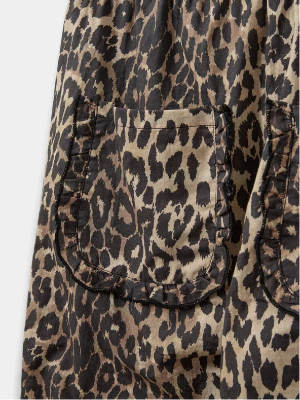 Sofie Schnoor Бежово-кафяви дамски панталони с леопардов принт Sofie Schnoor