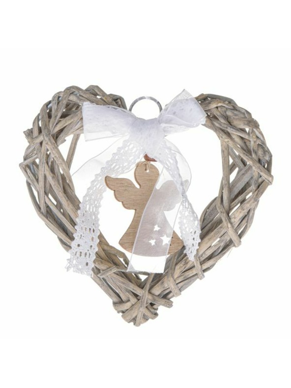 Casa de Engel Окачено сърце от върбови пръчки, 0/48