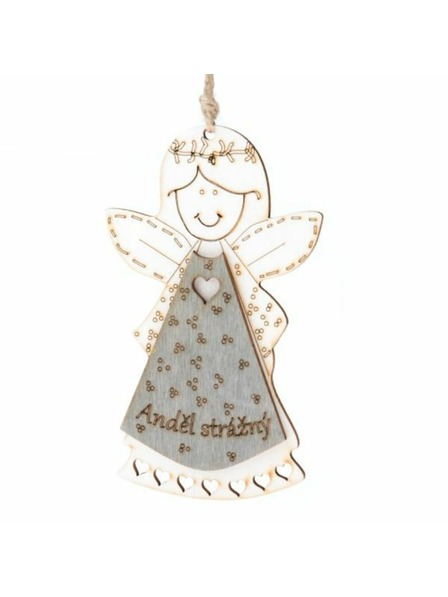 Casa de Engel Дървен висящ ангел с надпис (CZ), 0/200