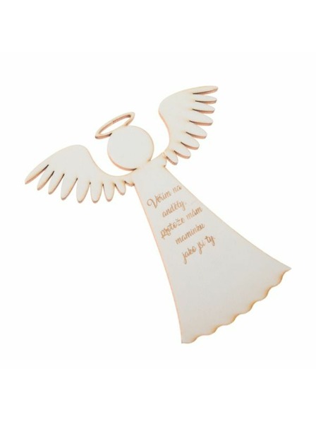 Casa de Engel Дървен ангел с надпис (CZ), 0/100