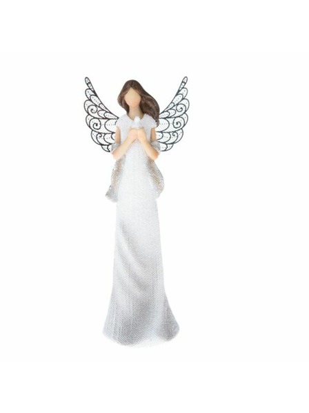 Casa de Engel Полирезинов ангел с гълъб с метални крила, 2/48