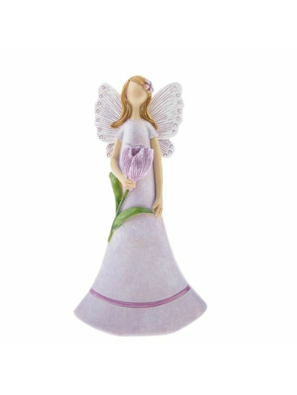Casa de Engel Полирезинова фея с цвете, 6/72