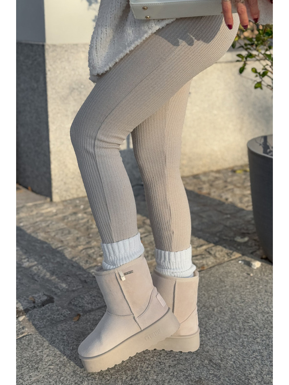 BIG STAR SHOES Дамски обувки с висока платформа Snows Big Star Light Beige