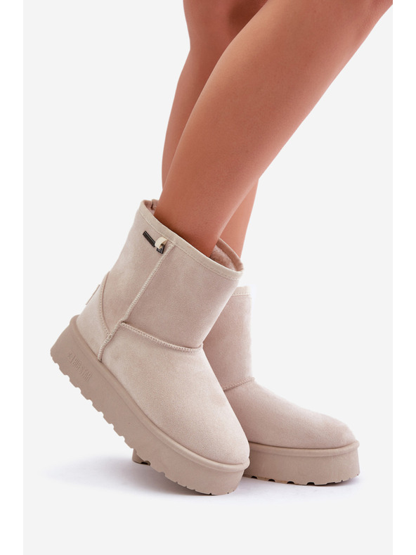 BIG STAR SHOES Дамски обувки с висока платформа Snows Big Star Light Beige