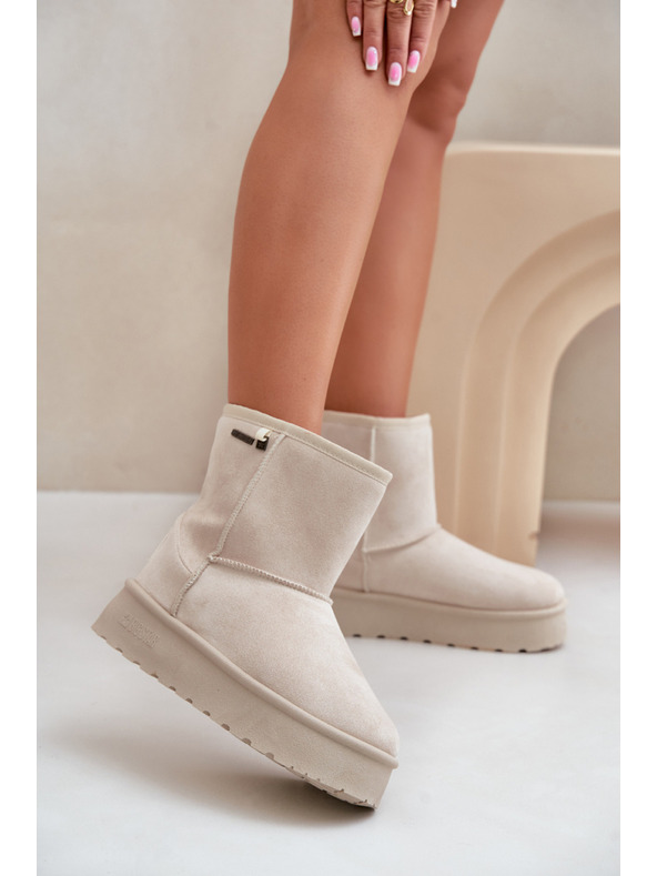 BIG STAR SHOES Дамски обувки с висока платформа Snows Big Star Light Beige