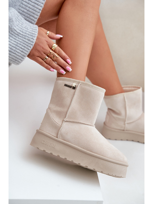 BIG STAR SHOES Дамски обувки с висока платформа Snows Big Star Light Beige