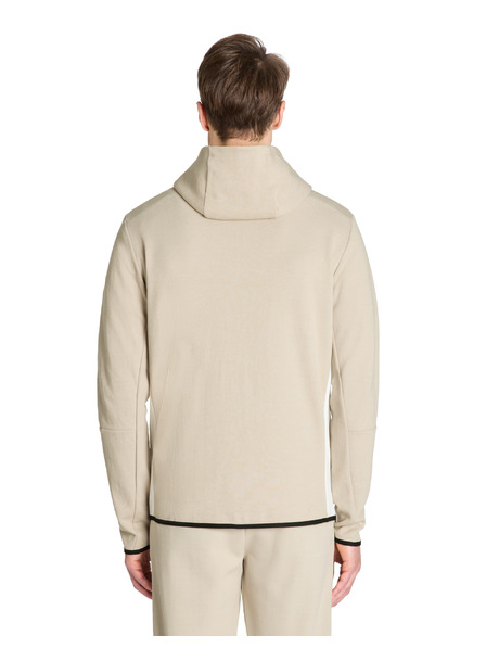 Celio Бежов мъжки суитшърт с цип и качулка Celio Lenewyoke
