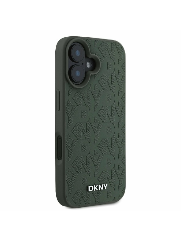 DKNY DKNY кожен (PU) заден калъф за iPhone 16 Green