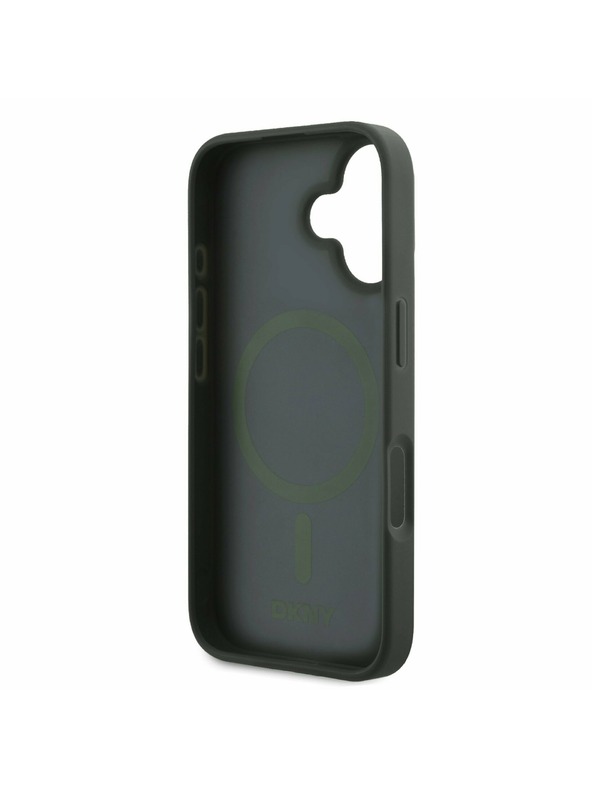 DKNY DKNY кожен (PU) заден калъф за iPhone 16 Green