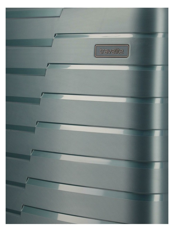 Travelite Пътнически куфар Travelite Air Base S разширяем Ice blue