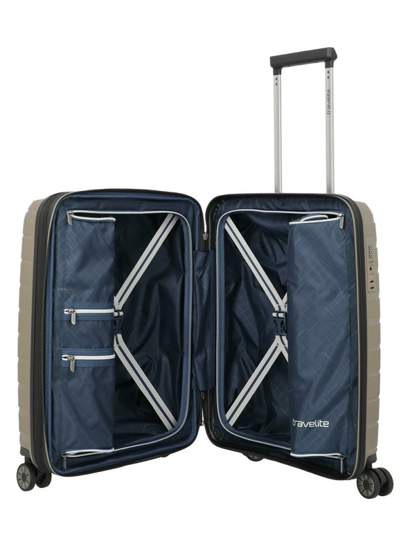 Travelite Пътнически куфар Travelite Air Base S разширяем Champagne