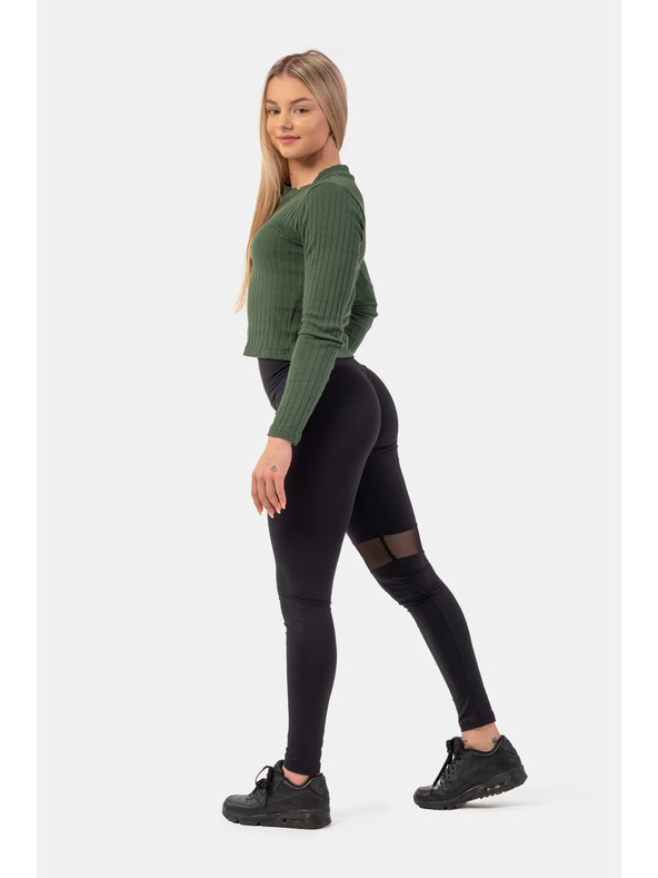 Nebbia Ребрести тениска с дълъг ръкав от органичен памук 415 Nebbia