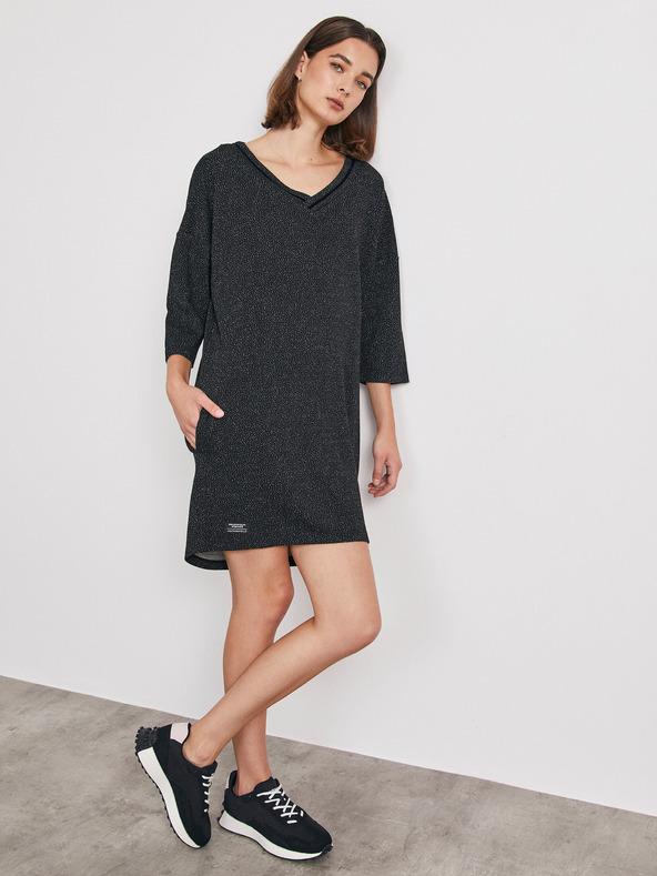 ZOOT.lab Черна шарена рокля METROOPOLIS by ZOOT.lab Eustacia