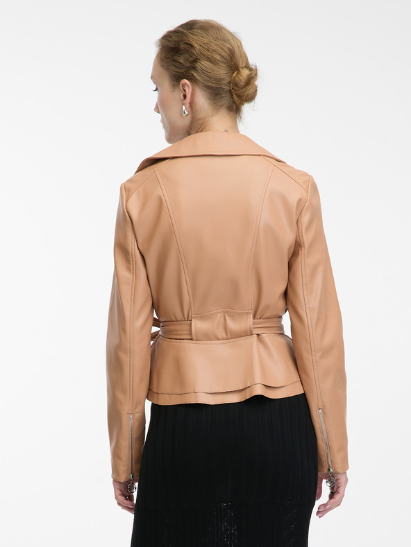 Orsay Светлокафяво дамско кожено яке ORSAY