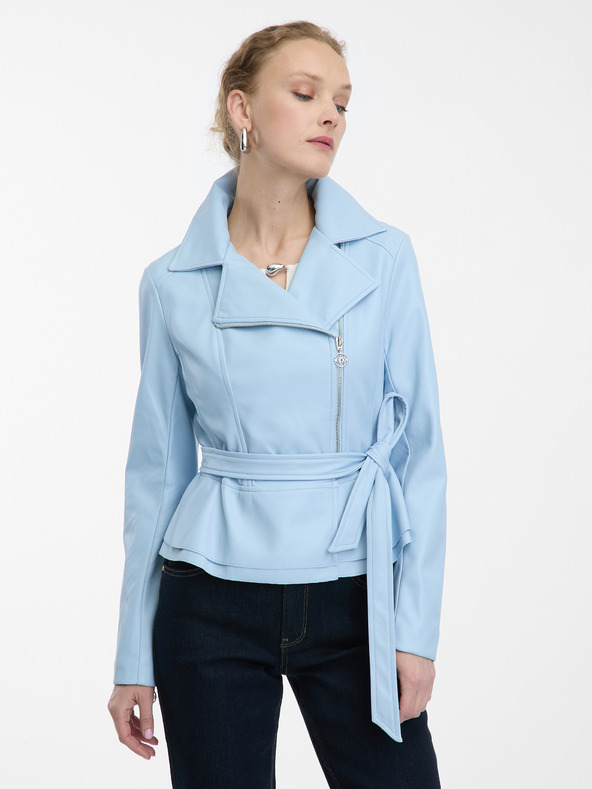 Orsay Светлосиньо дамско яке от изкуствена кожа ORSAY
