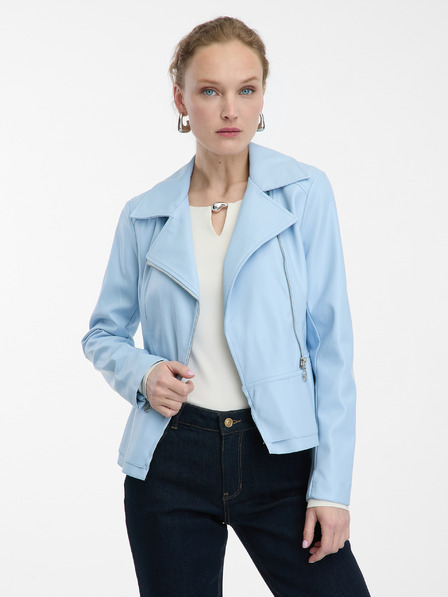 Orsay Светлосиньо дамско яке от изкуствена кожа ORSAY