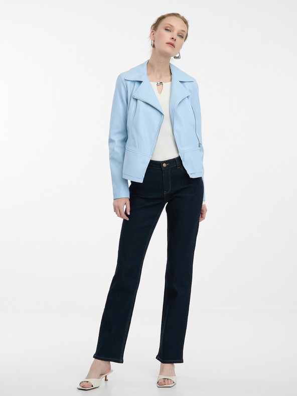 Orsay Светлосиньо дамско яке от изкуствена кожа ORSAY