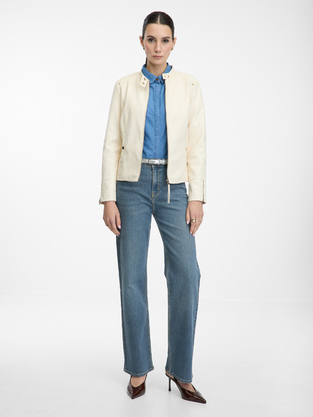 Orsay Кремаво дамско яке с висока яка ORSAY