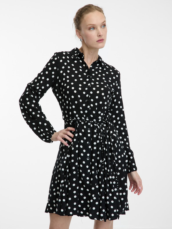 Orsay Черни дамски ризови рокли до коляното ORSAY