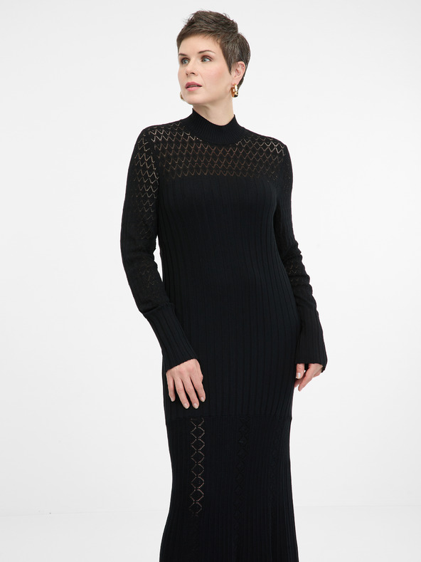 Orsay Черна дамска макси рокля ORSAY