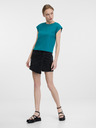 Orsay Тюркоазена дамска тениска с къс ръкав ORSAY