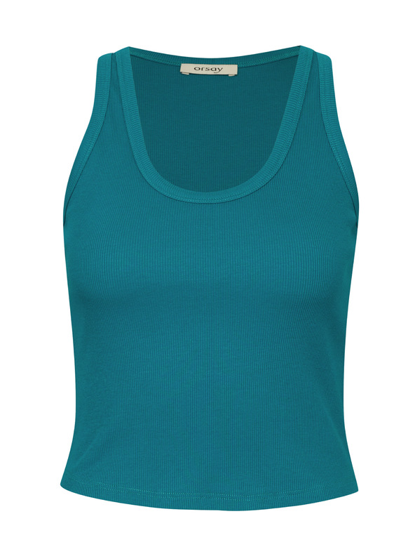 Orsay Тюркоазен дамски кроп потник ORSAY