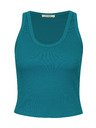 Orsay Тюркоазен дамски кроп потник ORSAY
