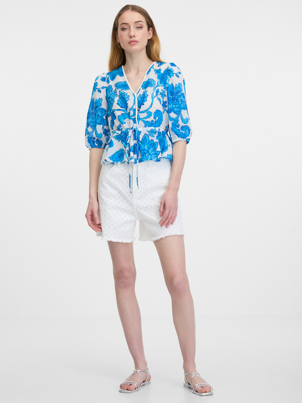 Orsay Синя дамска блуза с десен ORSAY