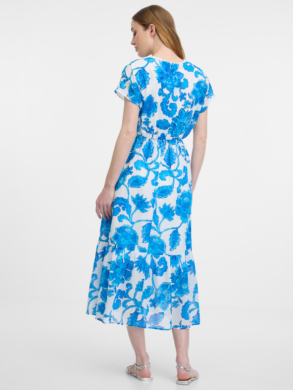 Orsay Синя дамска рокля с десен ORSAY