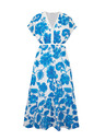 Orsay Синя дамска рокля с десен ORSAY