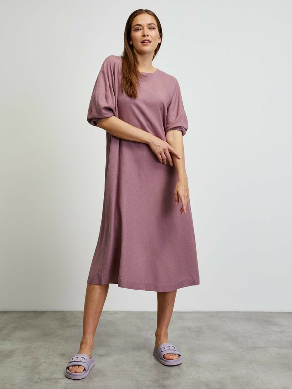 ZOOT.lab Староророзова основна рокля с ръкави с балон METROOPOLIS by ZOOT.lab Vasilisa