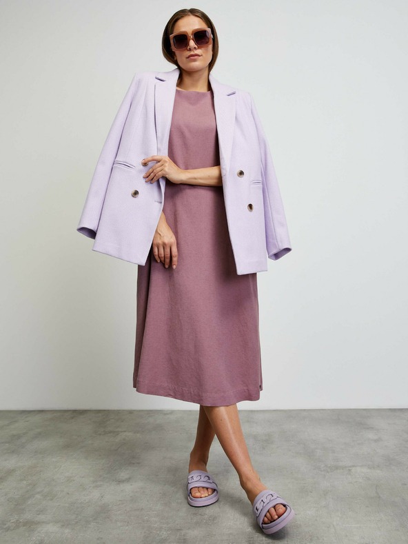 ZOOT.lab Староророзова основна рокля с ръкави с балон METROOPOLIS by ZOOT.lab Vasilisa