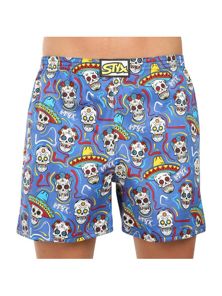 Styx Мъжки пижамни гащи Styx черепи