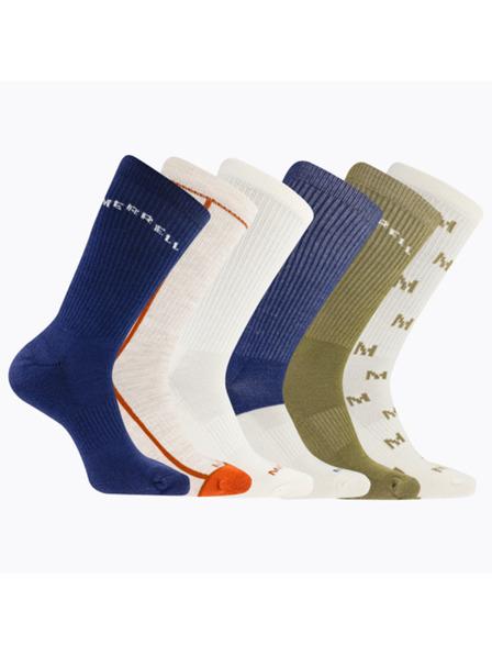 Merrell merrell чорапи MEA33694C6B2 NVAST RECYCLED CUSHION CREW (6 опаковки) тъмносини асортирани S/M MERRELL ЧОРАПИ