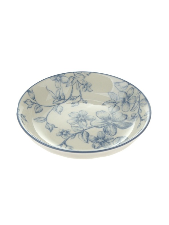 Casa de Engel Керамична десертна чиния Ø 10 см - сини цветя, 12/96