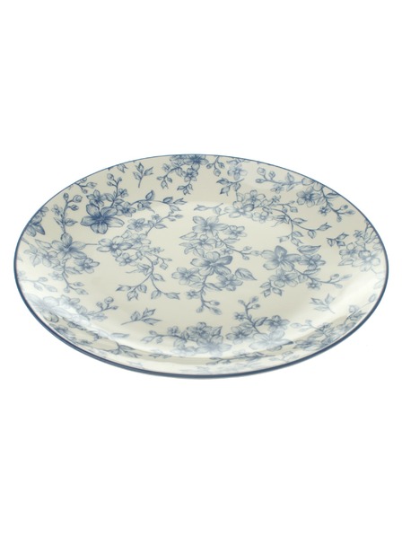 Casa de Engel Керамична чиния Ø 26 см - сини цветя, 6/12